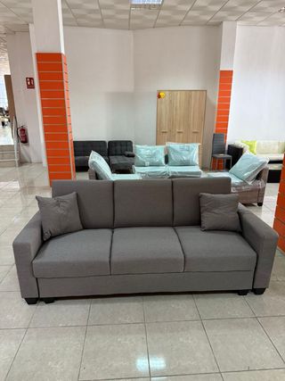 Sofá Cama Gris Tela