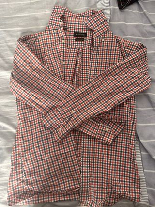 Camisa Massimo Dutti cuadros rojo y azul