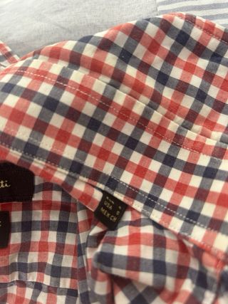Camisa Massimo Dutti cuadros rojo y azul