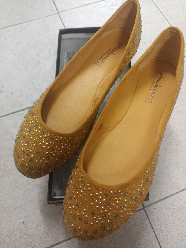 2 paia Ballerine Primadonna oro n.40