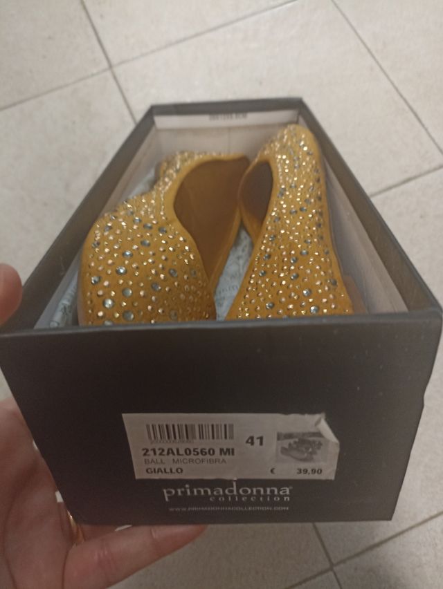 2 paia Ballerine Primadonna oro n.40