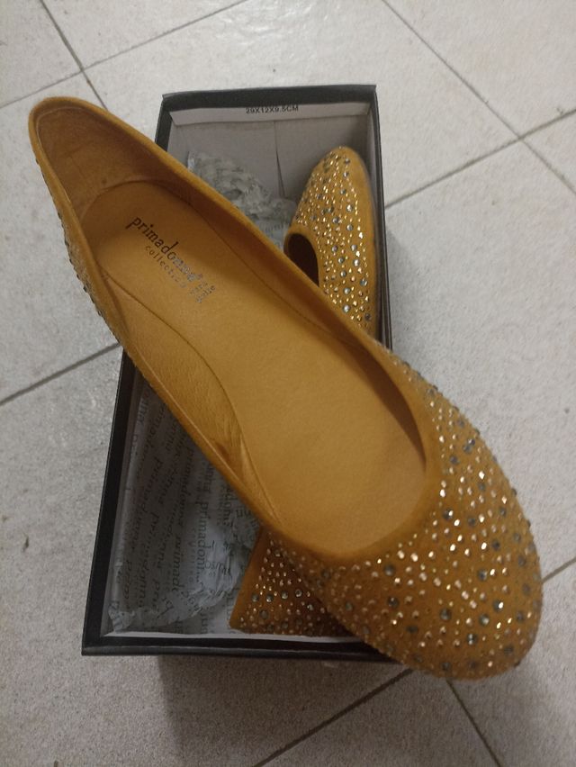 2 paia Ballerine Primadonna oro n.40