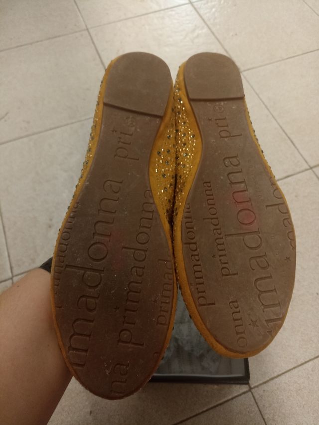 2 paia Ballerine Primadonna oro n.40