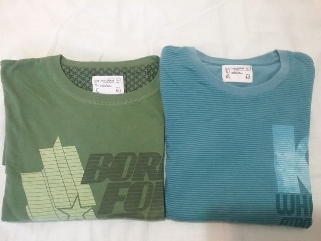 Lote 2 Camisetas talla M, Manga Larga Hombre