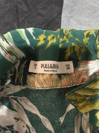Camisa Hawaiana Verde Estampada