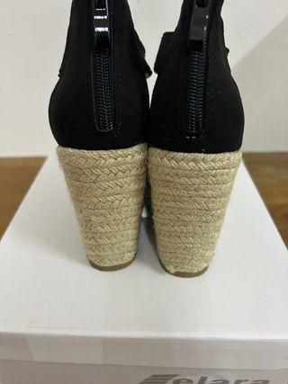 Zapatos de cuña negros talla 37