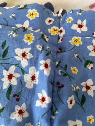 Falda floral Shein azul
