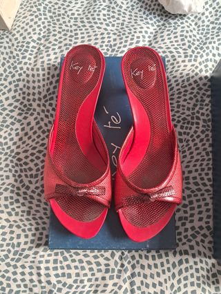 Key fet Zapatos Rojos Talla 39