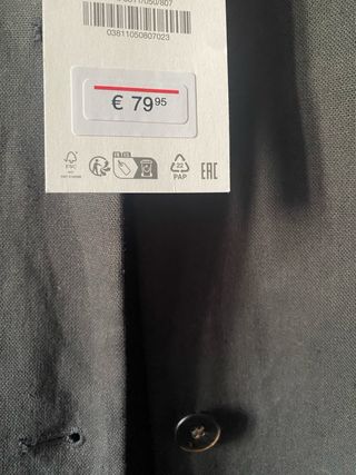 Abrigo levita gris lino