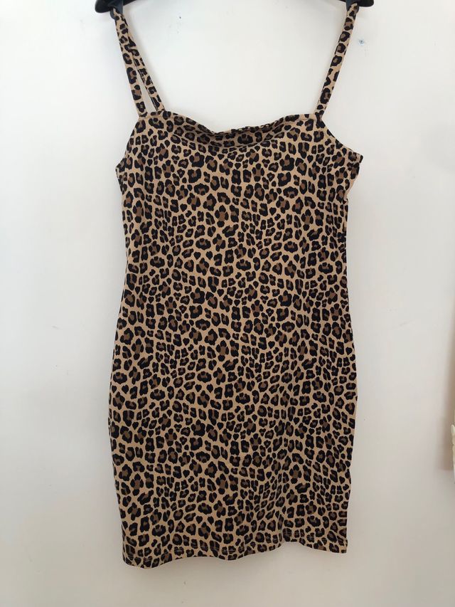 Abito fantasia maculata con spalline