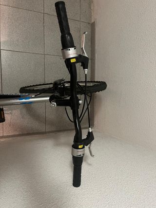 Bicicleta TOPBIKE plateada y negra