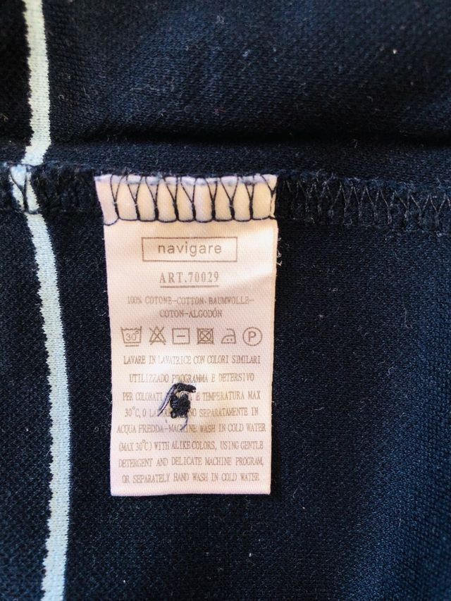 Polo uomo a righe, 100% cotone