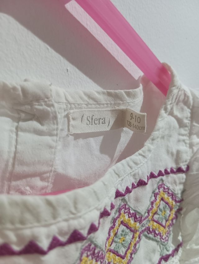 Camisa de niña Sfera bordada