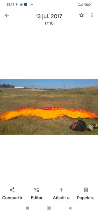 Parapente completo con paracaídas