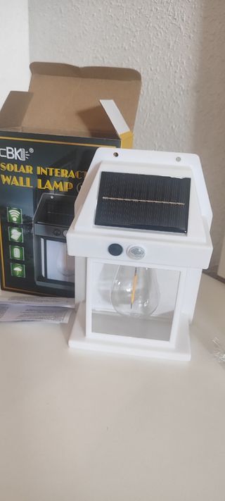 Lámpara Solar Exterior CBK Blanca