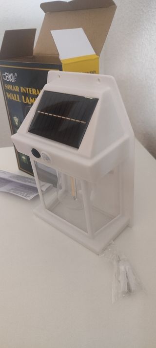 Lámpara Solar Exterior CBK Blanca