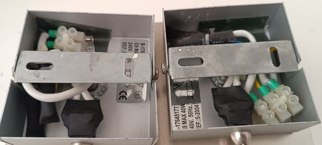 Lámparas de pared de metal plateado