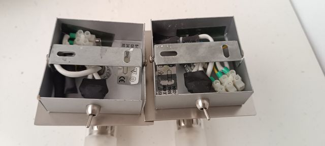 Lámparas de pared de metal plateado