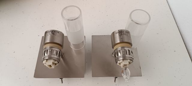 Lámparas de pared de metal plateado