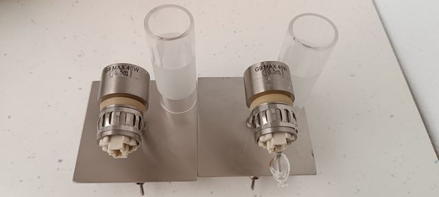 Lámparas de pared de metal plateado