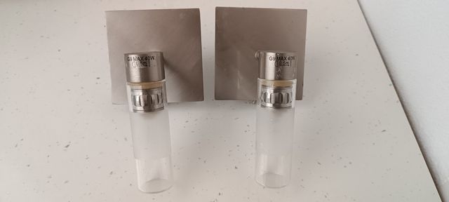 Lámparas de pared de metal plateado