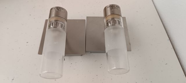 Lámparas de pared de metal plateado