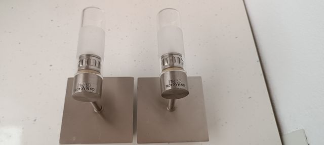 Lámparas de pared de metal plateado