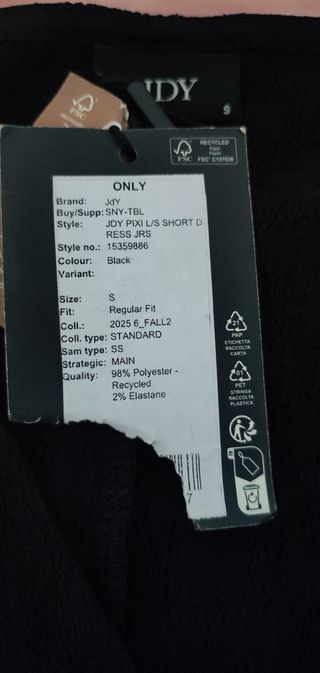 Abito Only nero taglia S/M