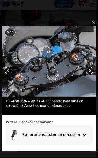 Quad Lock Soporte Moto Fork Stem Mount