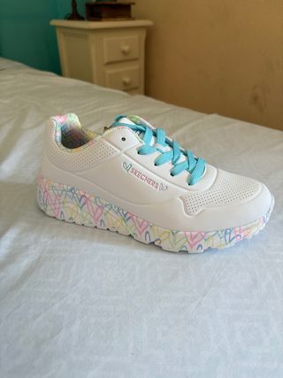 Zapatos Skechers Mujer Multicolor/Blanco