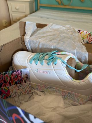 Zapatos Skechers Mujer Multicolor/Blanco