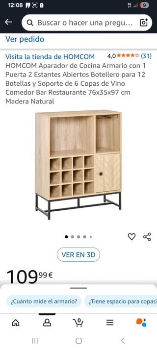 Botellero HOMCOM madera