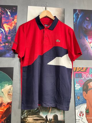 Camisa Polo Lacoste Sport color Rojo/Navy – Talla 