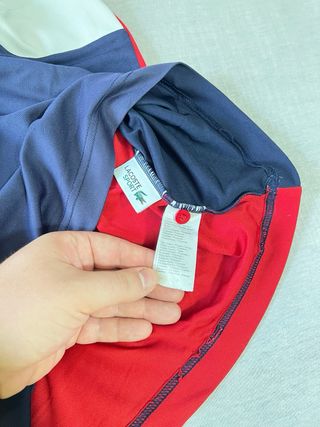 Camisa Polo Lacoste Sport color Rojo/Navy – Talla 