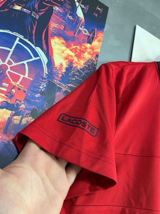 Camisa Polo Lacoste Sport color Rojo/Navy – Talla 