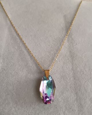 Colgante cristal y acero