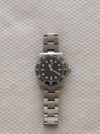 Reloj Automático Negro y Plateado