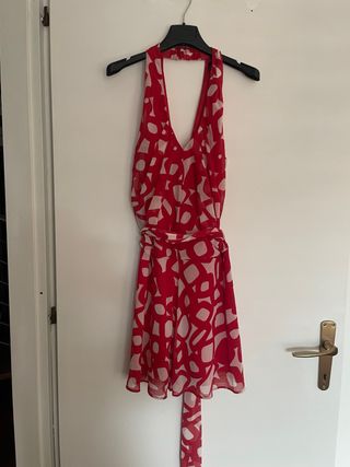 Abito corto Benetton donna rosso