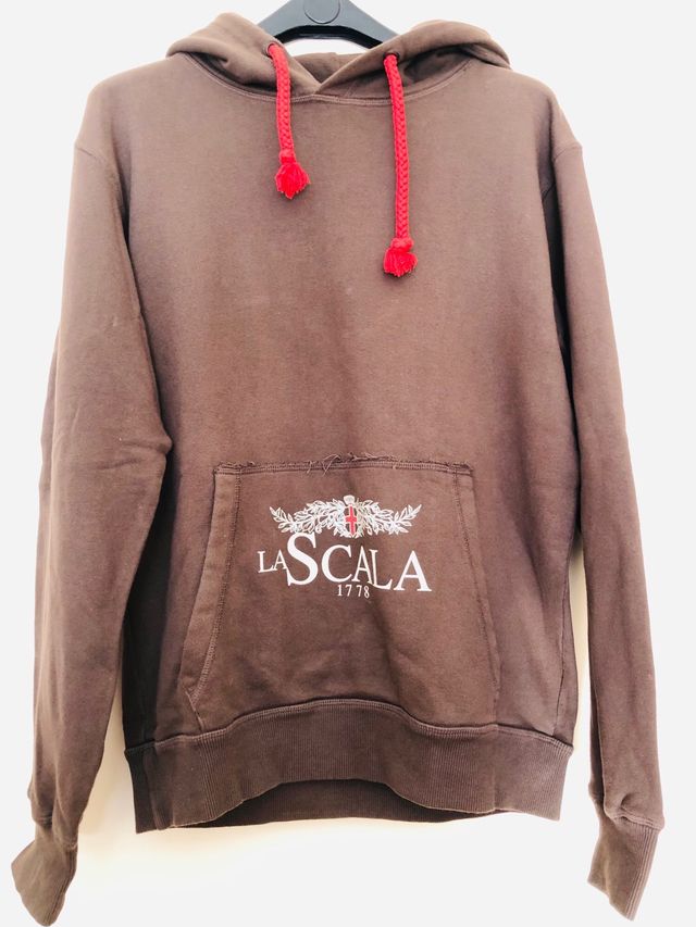 Felpa La Scala con cappuccio marrone unisex