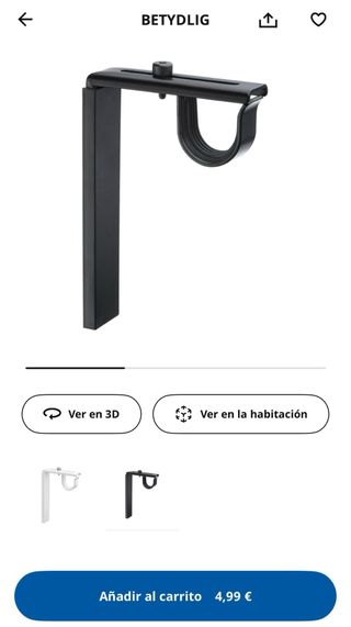 Barra Cortina Negra Ikea