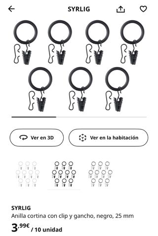 Barra Cortina Negra Ikea