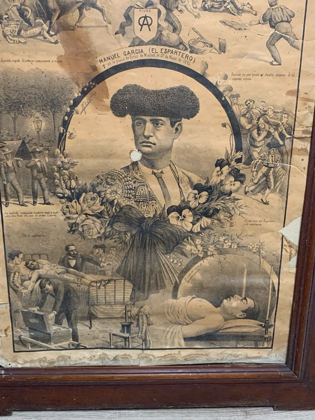 Cartel Taurino El Espartero 1894  cm 78x48