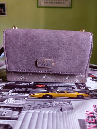 Bolso Morado con Flores