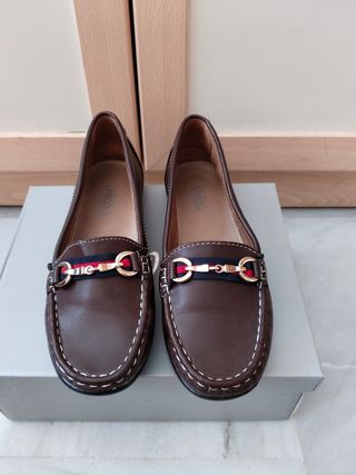 Mocasines Marrones Mujer