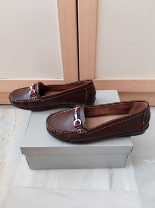 Mocasines Marrones Mujer