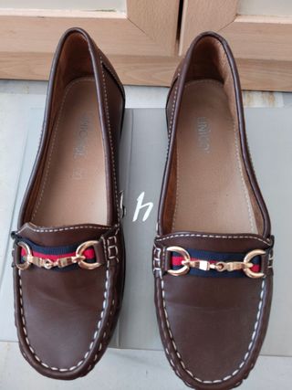 Mocasines Marrones Mujer