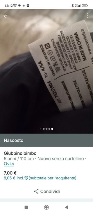 Giubbino bimbo OVKS