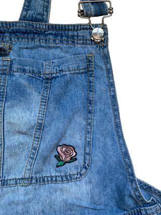 Mono de jean corto para niña