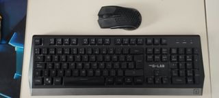 Teclado y Ratón Inalámbrico The G-LAB Negro 