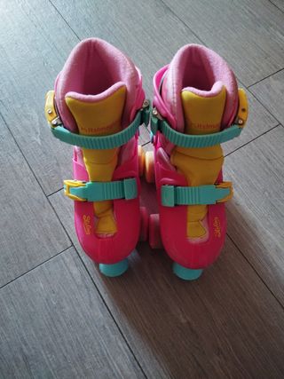 Patines Infantiles Ajustables Rosa y Amarillo